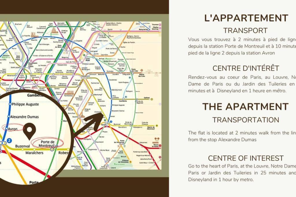 42.Appart 6Pers#2Bedroom #Pere Lachaise #Nation Párizs Kültér fotó